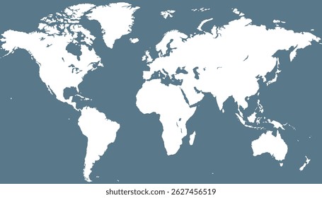 World map. Grey modern vector map. Silhouette.