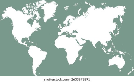 World map. Grey modern vector map. Silhouette.