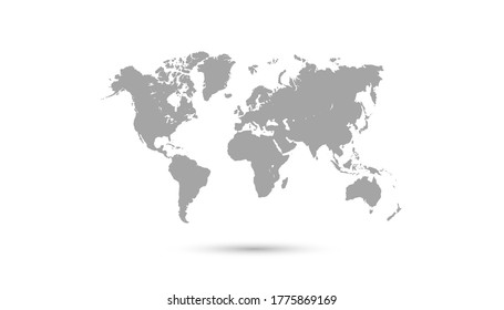 World Map Vector Stock Vector (Royalty Free) 1050967157