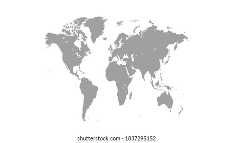 World Map Grey Vector Modern Stock Vector (Royalty Free) 1837295152 ...