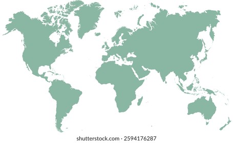 World map. Grey vector map. Silhouette map.