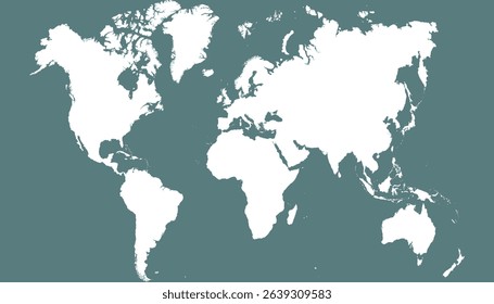World map. Grey vector map. Silhouette.