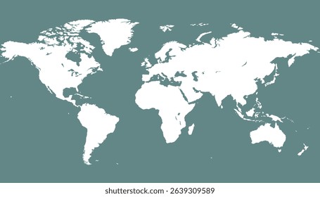 World map. Grey vector map. Silhouette.