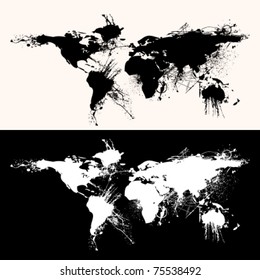 world map grunge