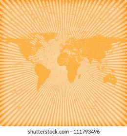 World map grungy