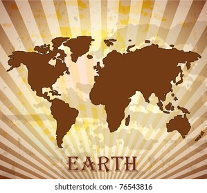 World map grungy