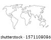 world map vector outline
