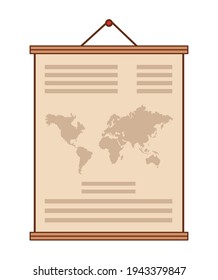 world map hanging classroom supply
