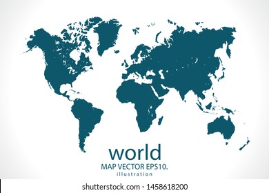 world map High Detailed on white background. Abstract design vector illustration eps 10