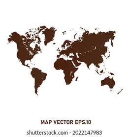 World map High Detailed on white background. Abstract design vector illustration eps 10