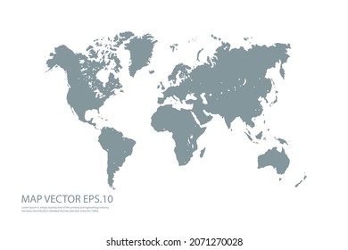 World map High Detailed on white background. Abstract design vector illustration eps 10