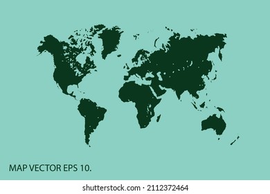 World map High Detailed on white background. Abstract design vector illustration eps 10