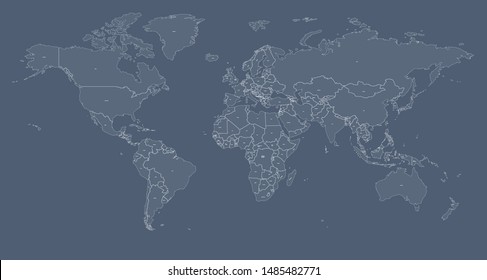 world map of high quality vector