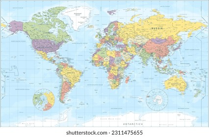 World map - highly detailed vector illustration