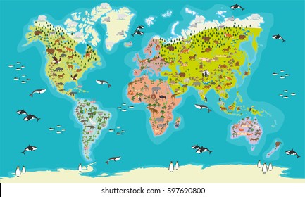 World Map  highly detailed vector illustration