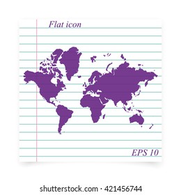 World map icon.