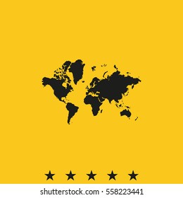 World map icon.