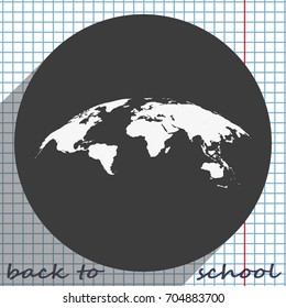 World map icon.