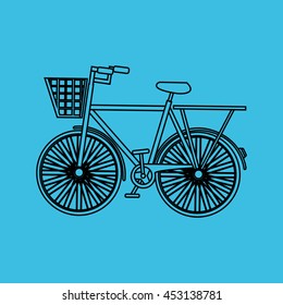 world map icon with a cycle, vector illustration