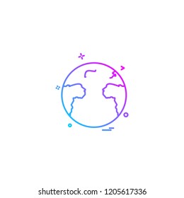 World map icon design vector 
