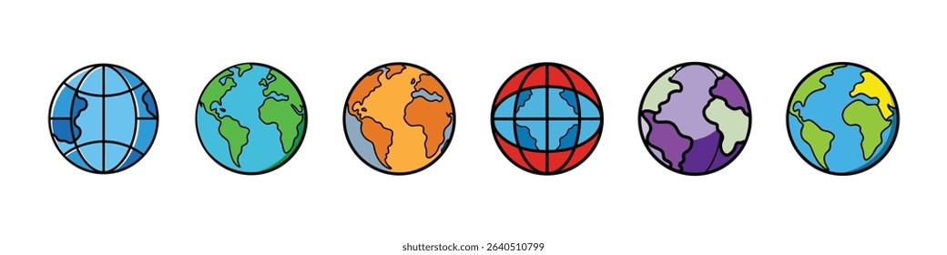 World Map icon, World Globe Icon Featuring Realistic World Map Illustration, Global Earth Sphere Design, International Geography, Planet Symbol, and Global Connectivity
