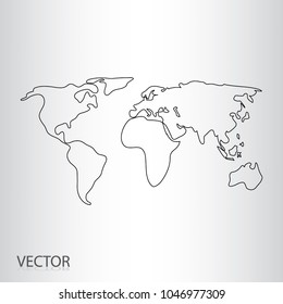 World map icon - Globe sign - Earth template vector illustration