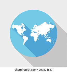 world map icon illustration