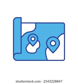 Weltkartensymbol einzeln auf weißem Hintergrund. Vektorgrafik.