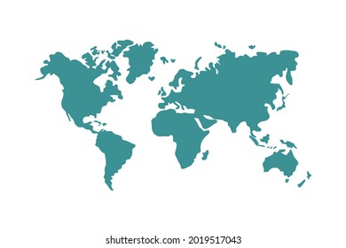 world map icon on white background