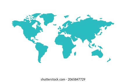 world map icon on white background