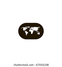 world map icon. sign design