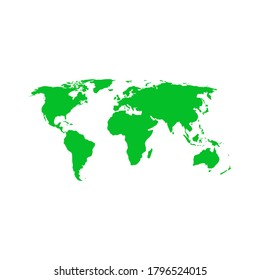 World map icon symbol. Earth Vector illustration on white background