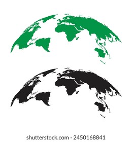 World Map Icon Vector Design.