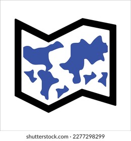 World Map Icon, Vector graphics