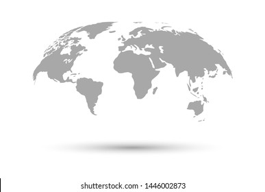 World map icon. Vector illustration.