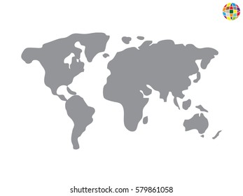 World Map Icon Vector Illustration Eps10 Stock Vector Royalty Free