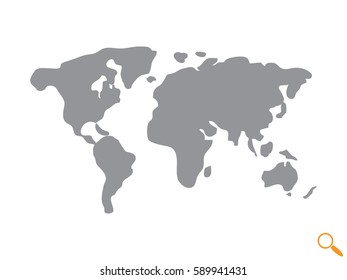 world map, icon, vector illustration eps10