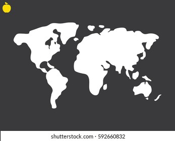 world map, icon, vector illustration eps10