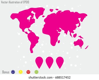 world map, icon, vector illustration eps10