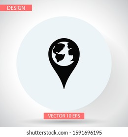 World map icon vector. Mail icon Symbols icon vector. symbol for web site Computer icon vector and mobile