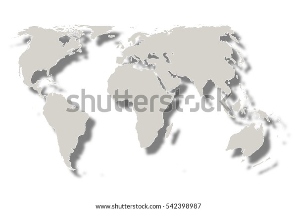 World Map Icon White Stock Vector (Royalty Free) 542398987