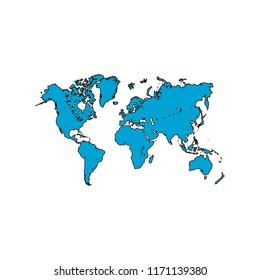World map icon.vector illustration