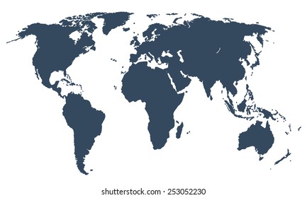 World Map Illustration Stock Vector (Royalty Free) 253052230 | Shutterstock