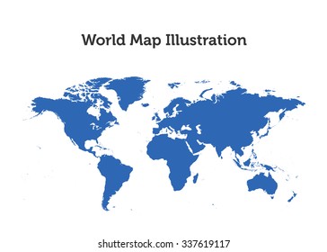 World map illustration.