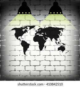 World map illustration.