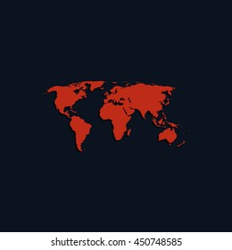 World map illustration.