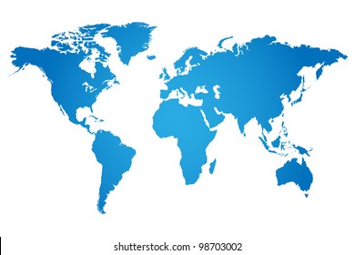 World Map Illustration - Shutterstock ID 98703002
