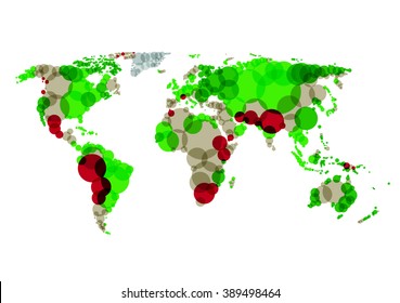 World Map Illustration. Abstract. Vector