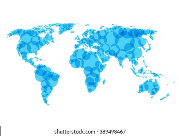 World Map Illustration. Abstract. Vector