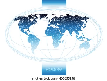 World Map Illustration. Abstract. Vector